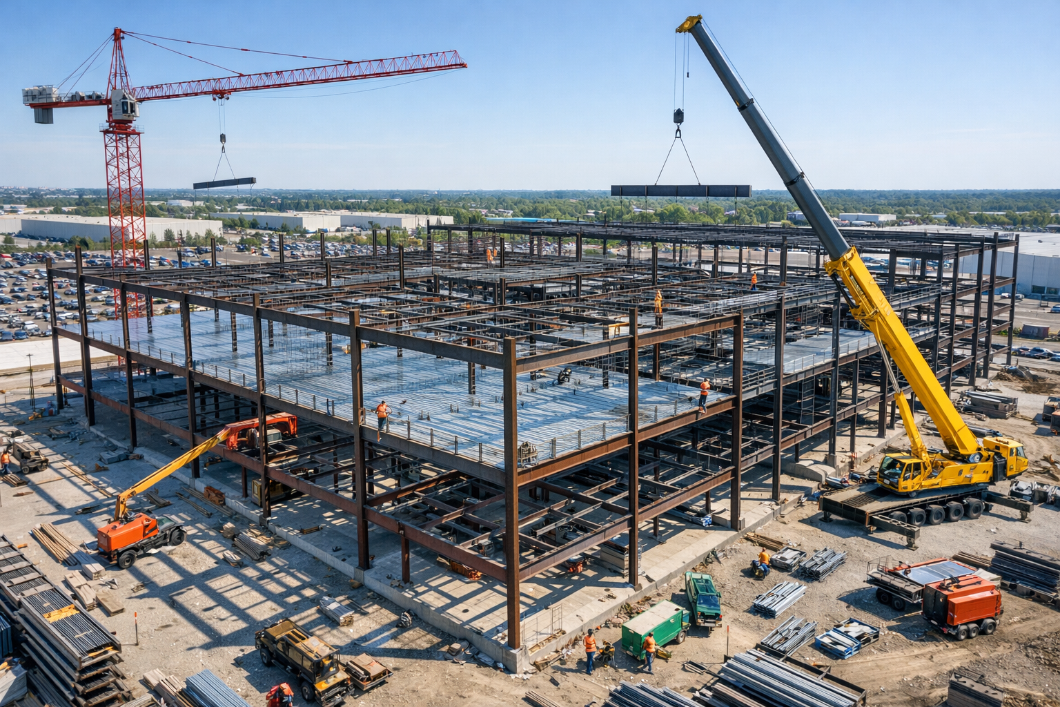 Industrial structural steel project